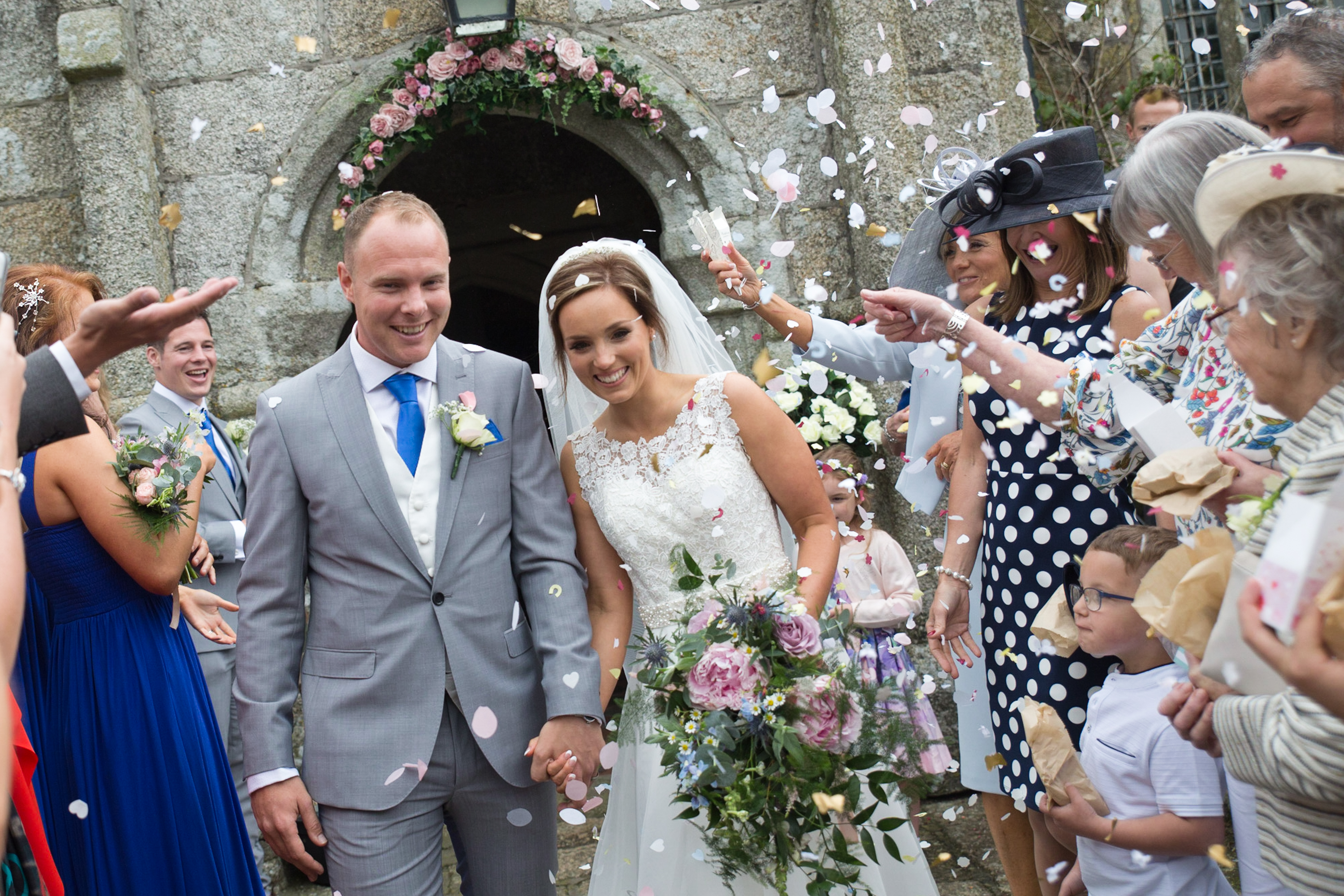 Wendron church wedding, wedding photographer Cornwall, St Michaels hotel and spa wedding