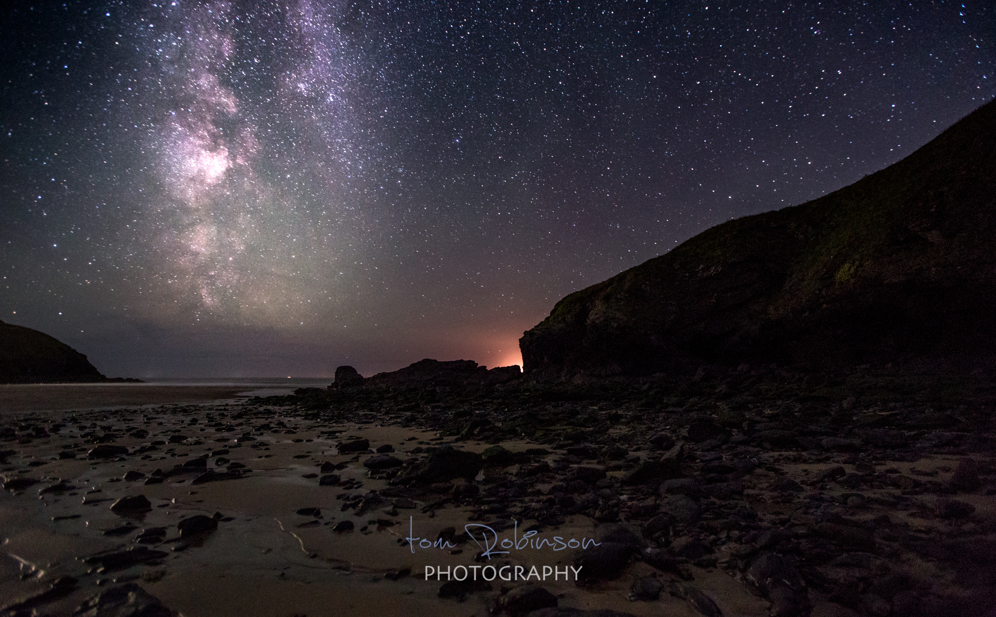 Poldhu by night from the Cornwall by night collection by Tom Robinson Photography